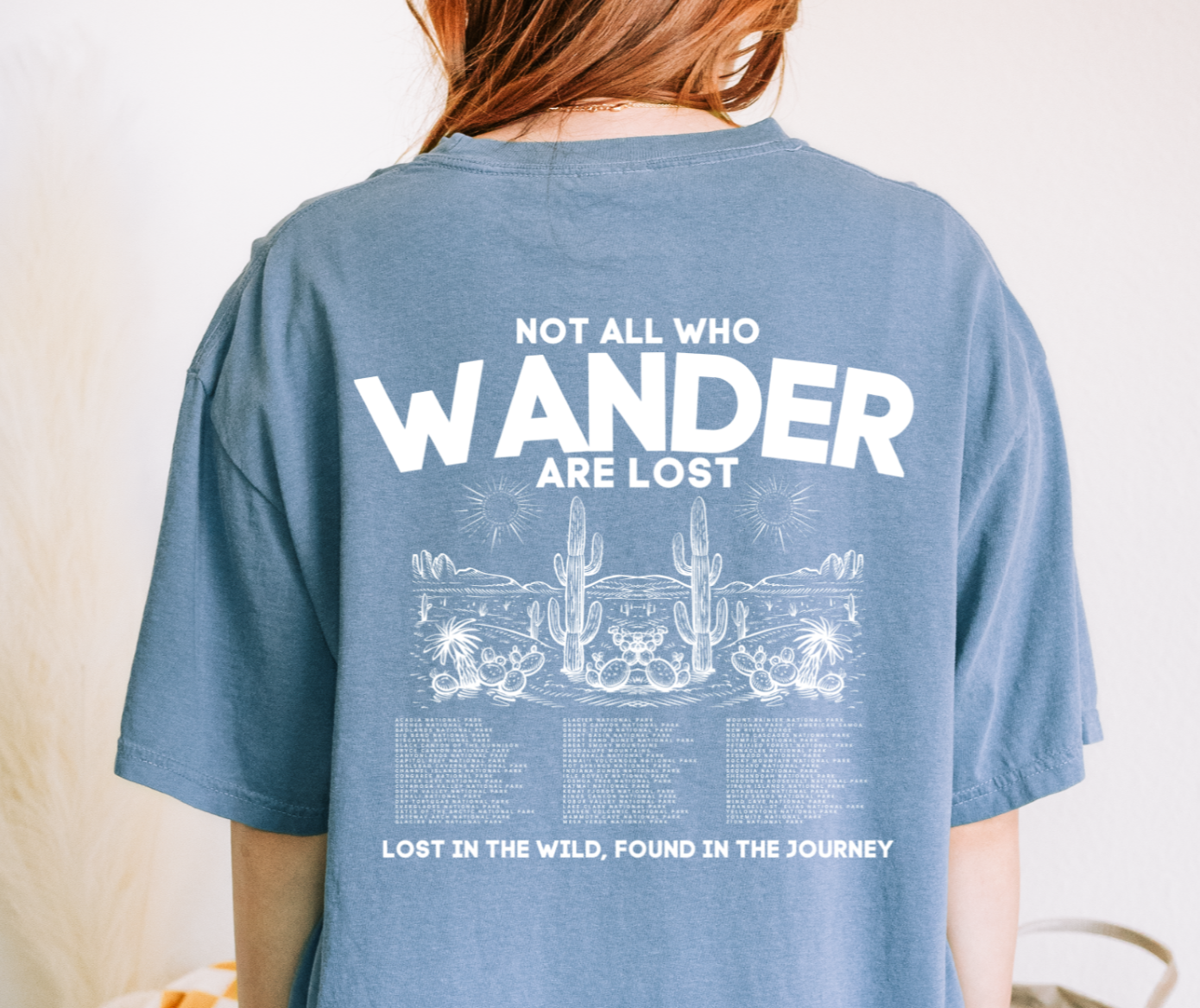 Not All Who Wander Vintage Style Comfort Color Tshirt