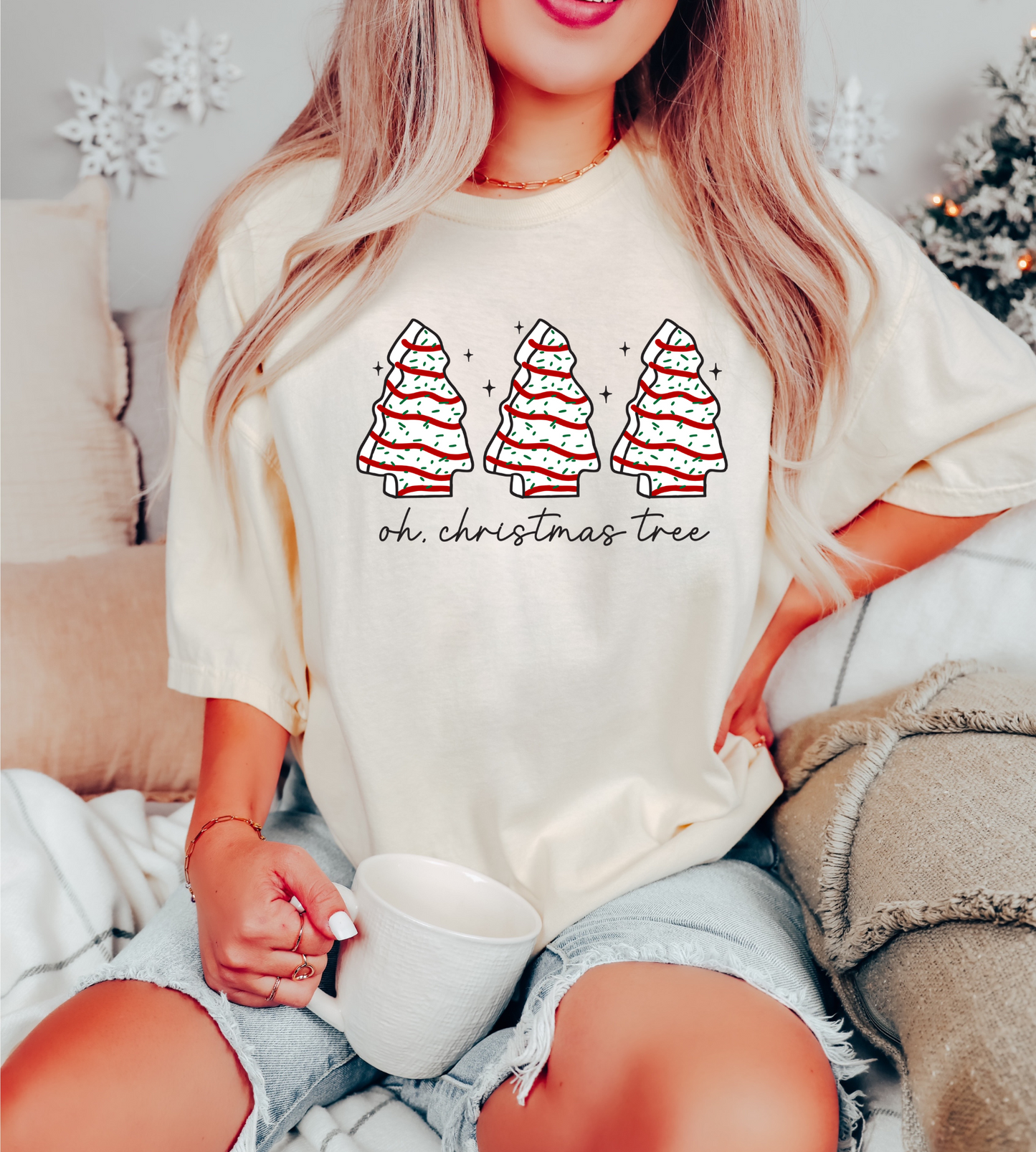 Ivory Christmas Cake Tee