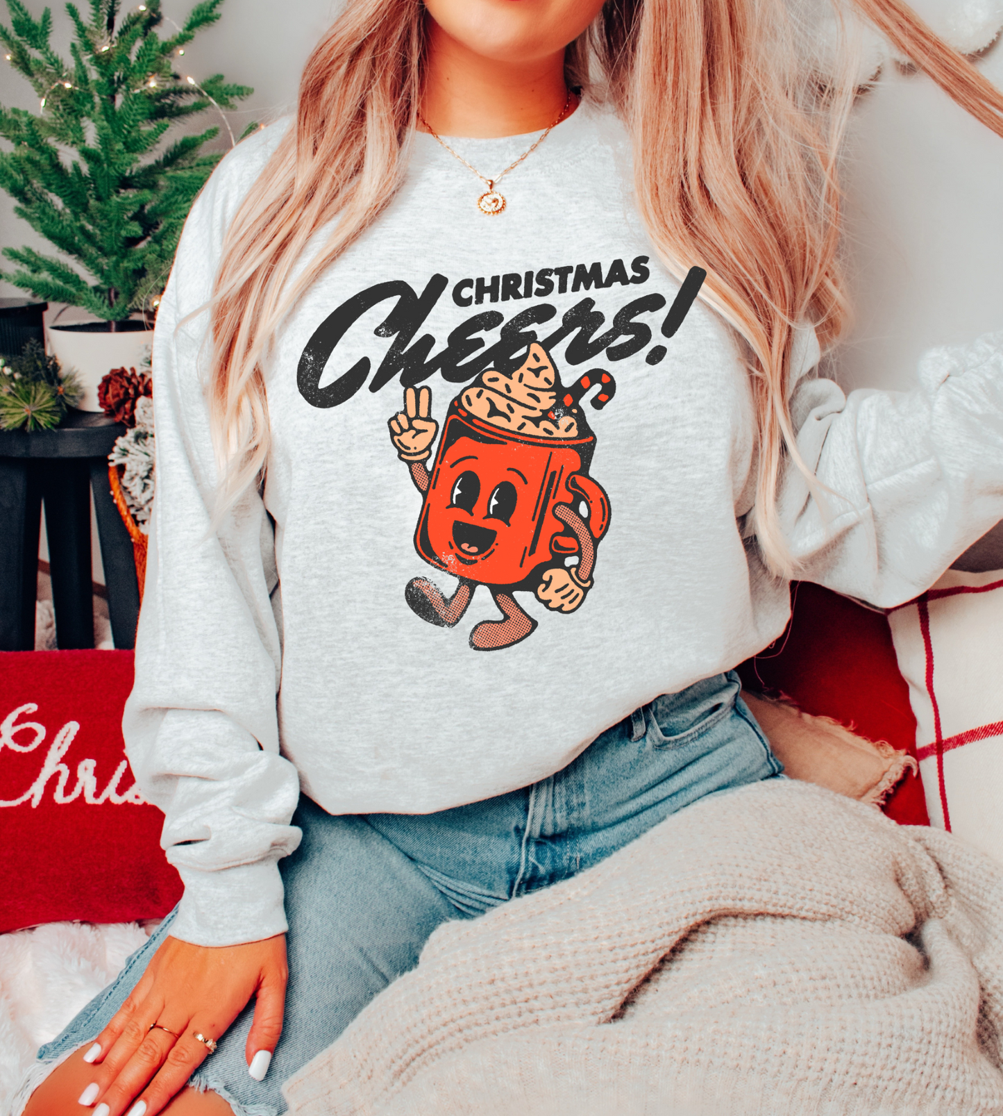 Ash Vintage Hot Cocoa Christmas Crewneck