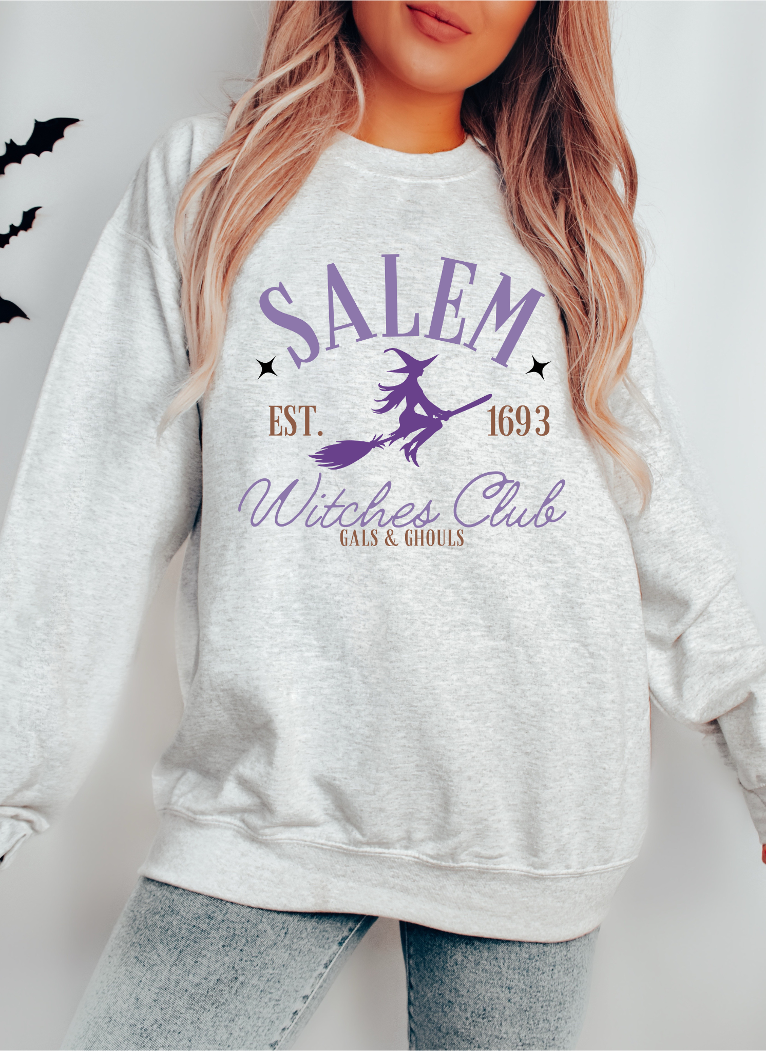 Ash Grey Personalized Crewneck Sweatshirt - The Southern Rose