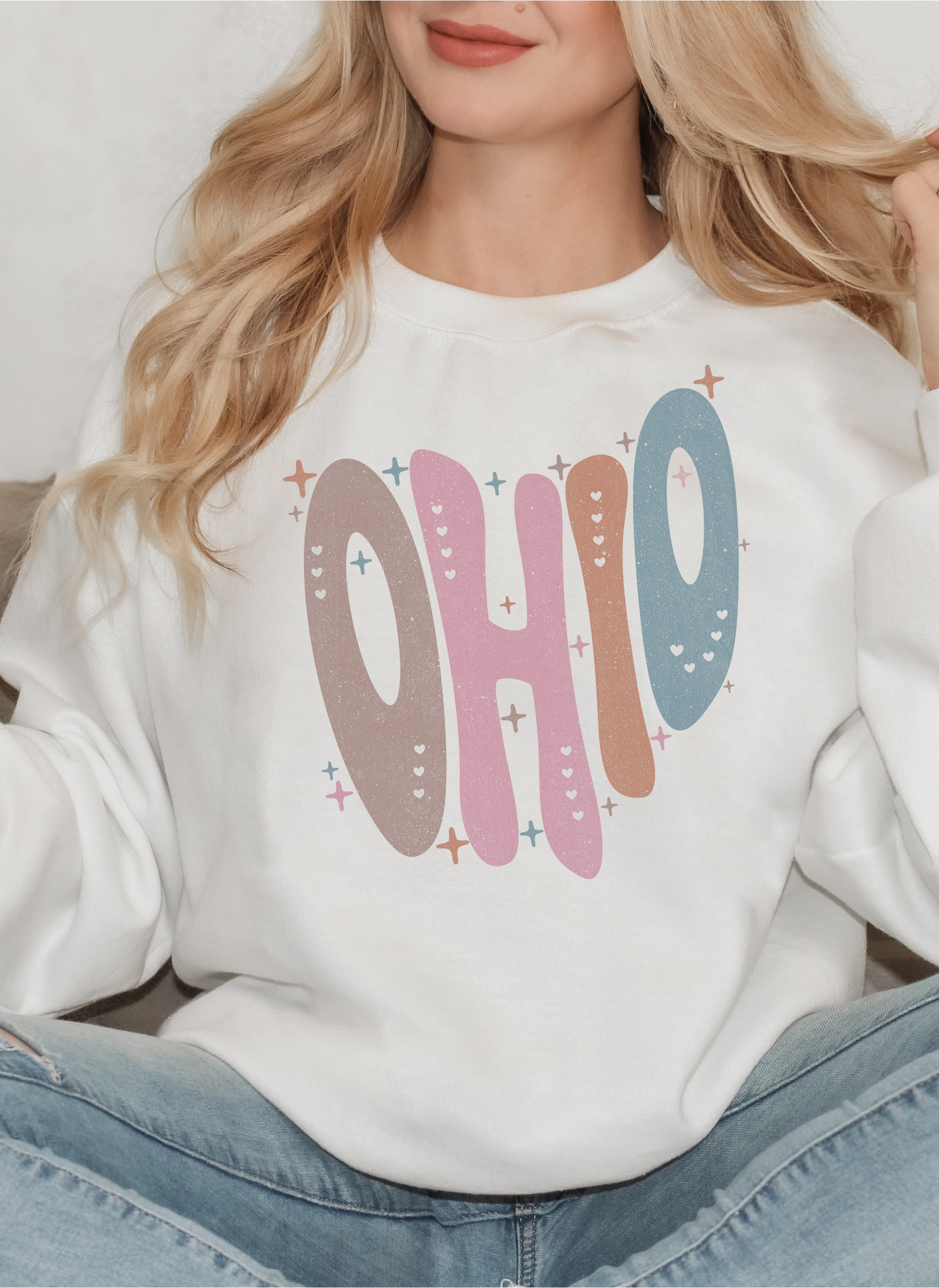 Ohio Cream Vintage Style Crewneck