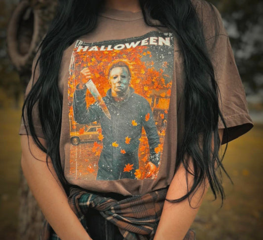 Vintage Halloween Horror Fall Comfort Color Tshirt