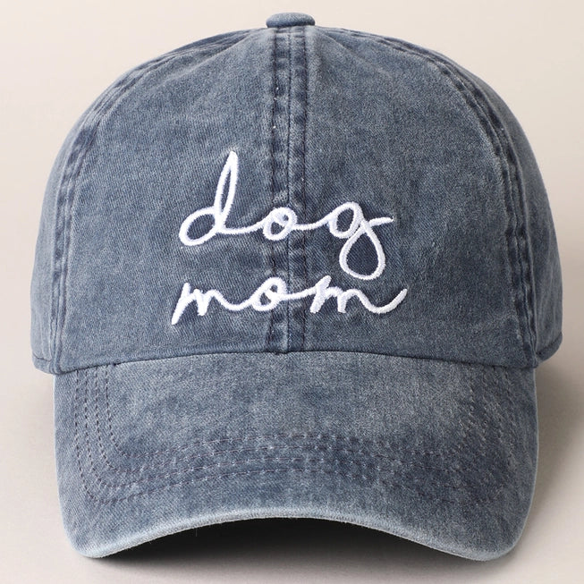 Embroidered Dog Mom Vintage Dad Hat