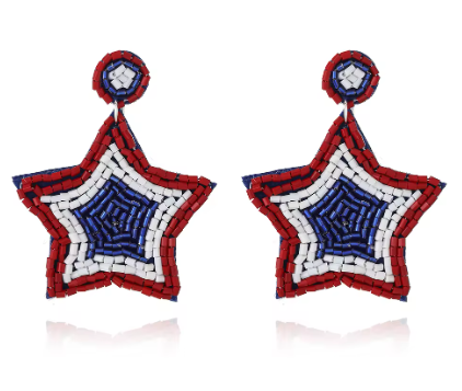 Patriotic Beaded Earrings