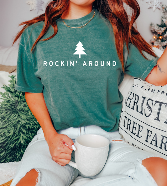 Blue Spruce Rockin' Around Christmas Tee