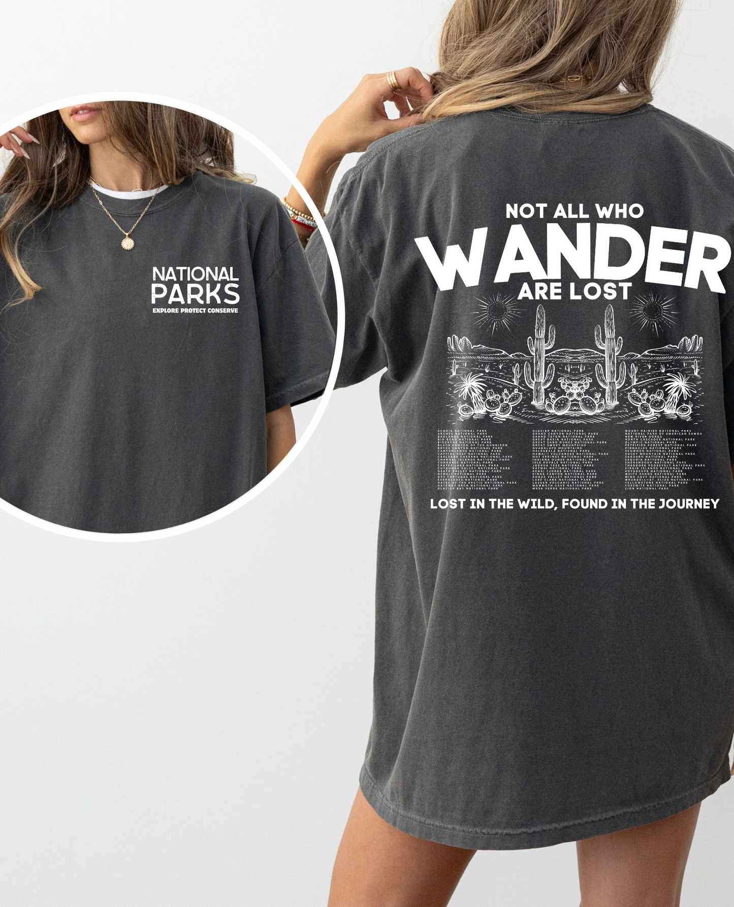 Not All Who Wander Vintage Style Comfort Color Tshirt