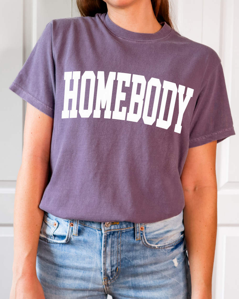 HOMEBODY Varsity Vintage Style Comfort Color Tshirt