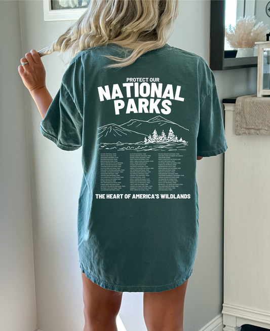 National Parks Vintage Style Comfort Color Tshirt