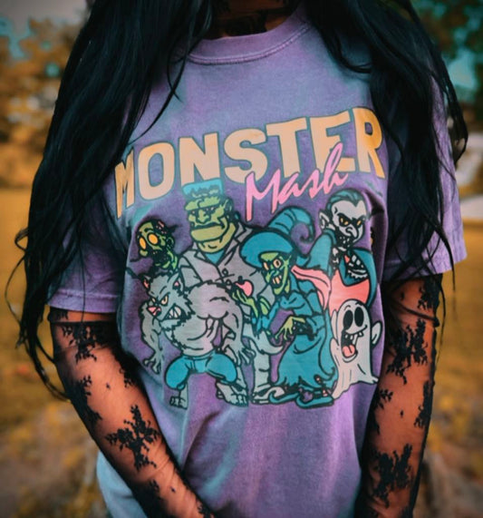 Monster Mash Vintage 90s Comfort Colors Tshirt Multiple Colors